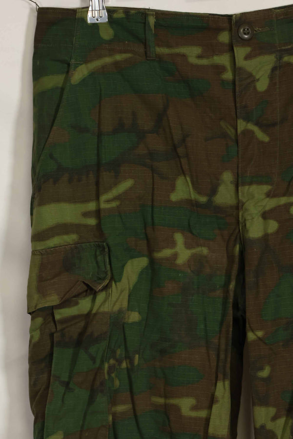1968 Contract Ripstop ERDL Camouflage Jungle Fatigue Pants M-R Good Condition Used
