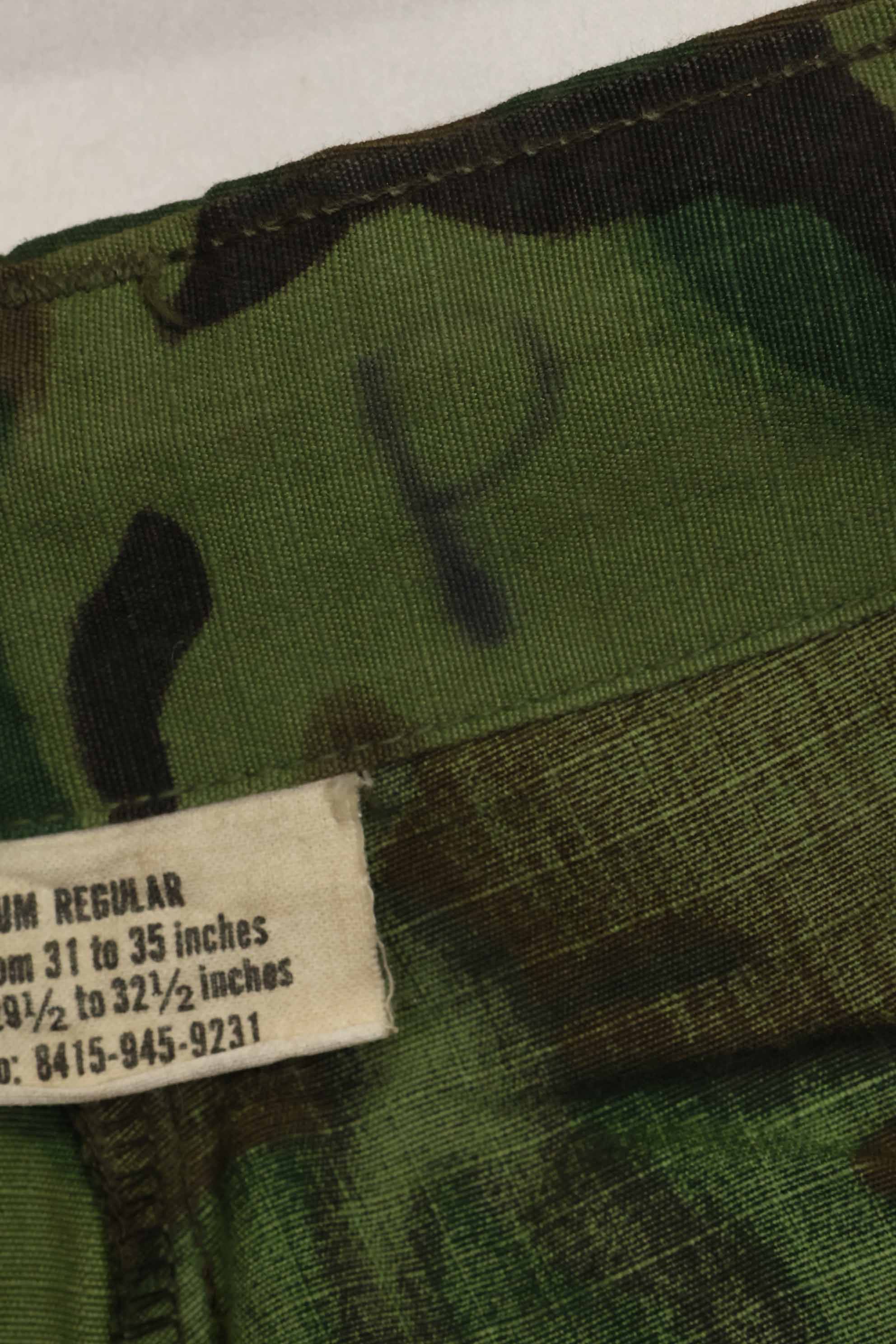 1968 Contract Ripstop ERDL Camouflage Jungle Fatigue Pants M-R Good Condition Used