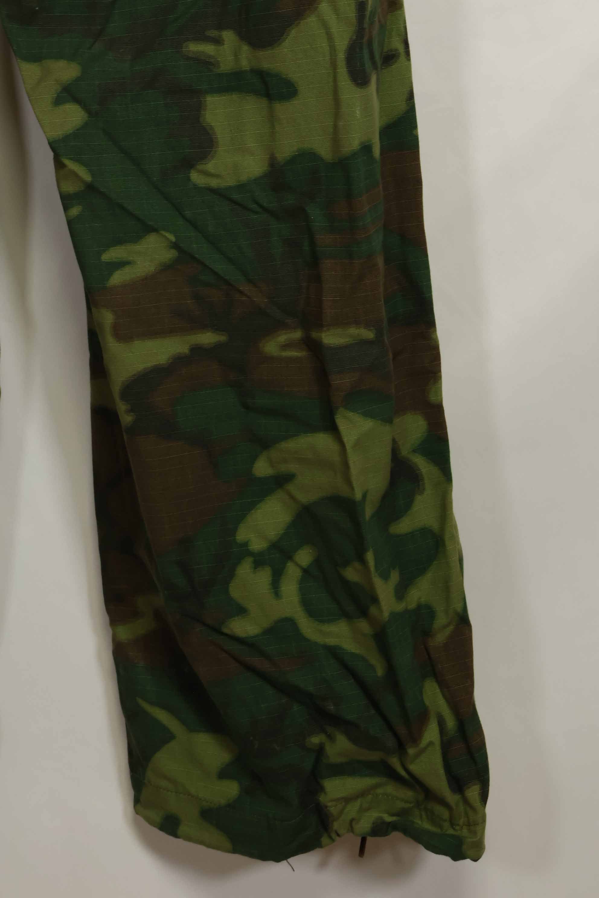 1968 Contract Ripstop ERDL Camouflage Jungle Fatigue Pants M-R Good Condition Used