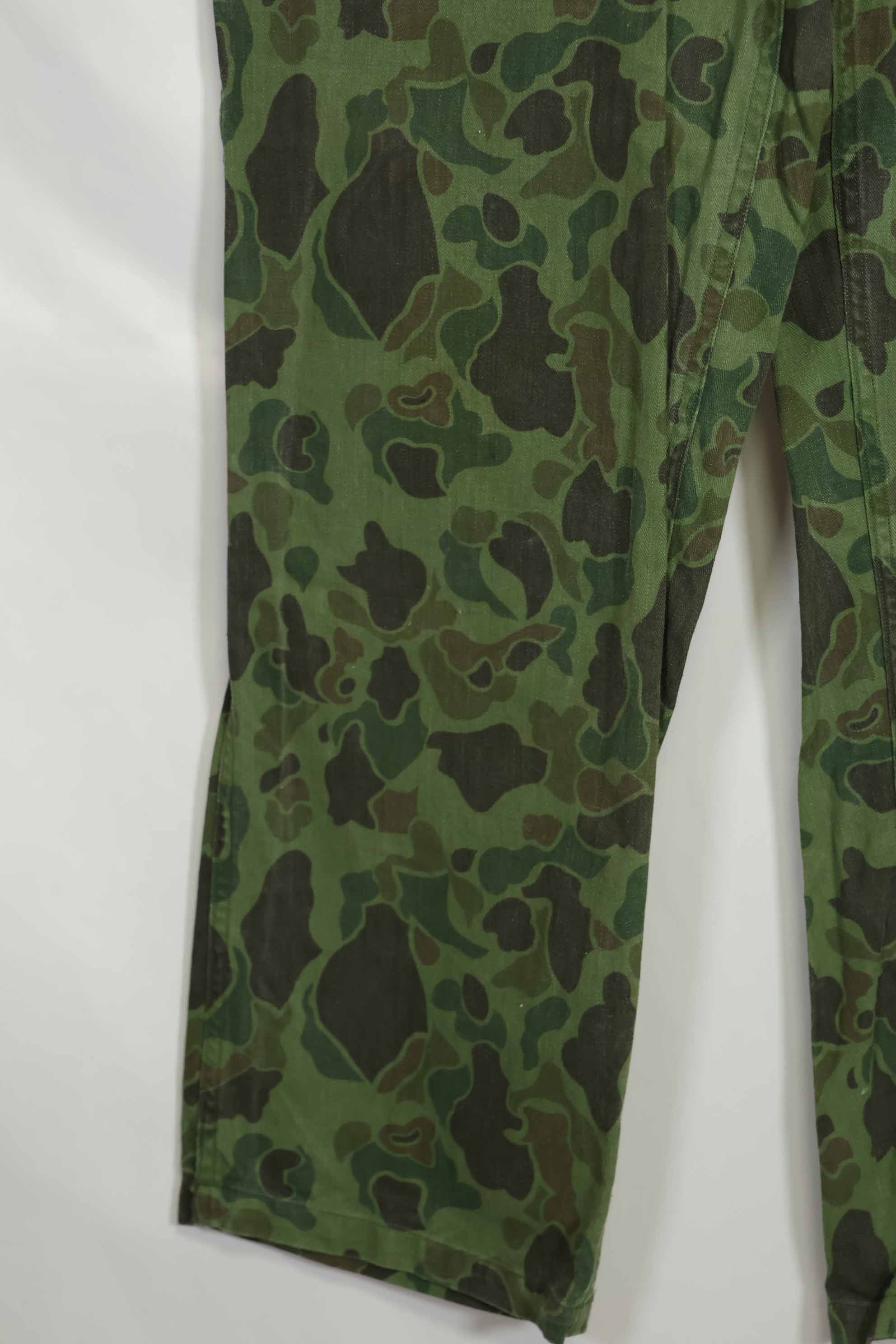 1960年代〜70年代 韓国軍 フロッグスキン迷彩 パンツ ベイカーパンツカット 中古品