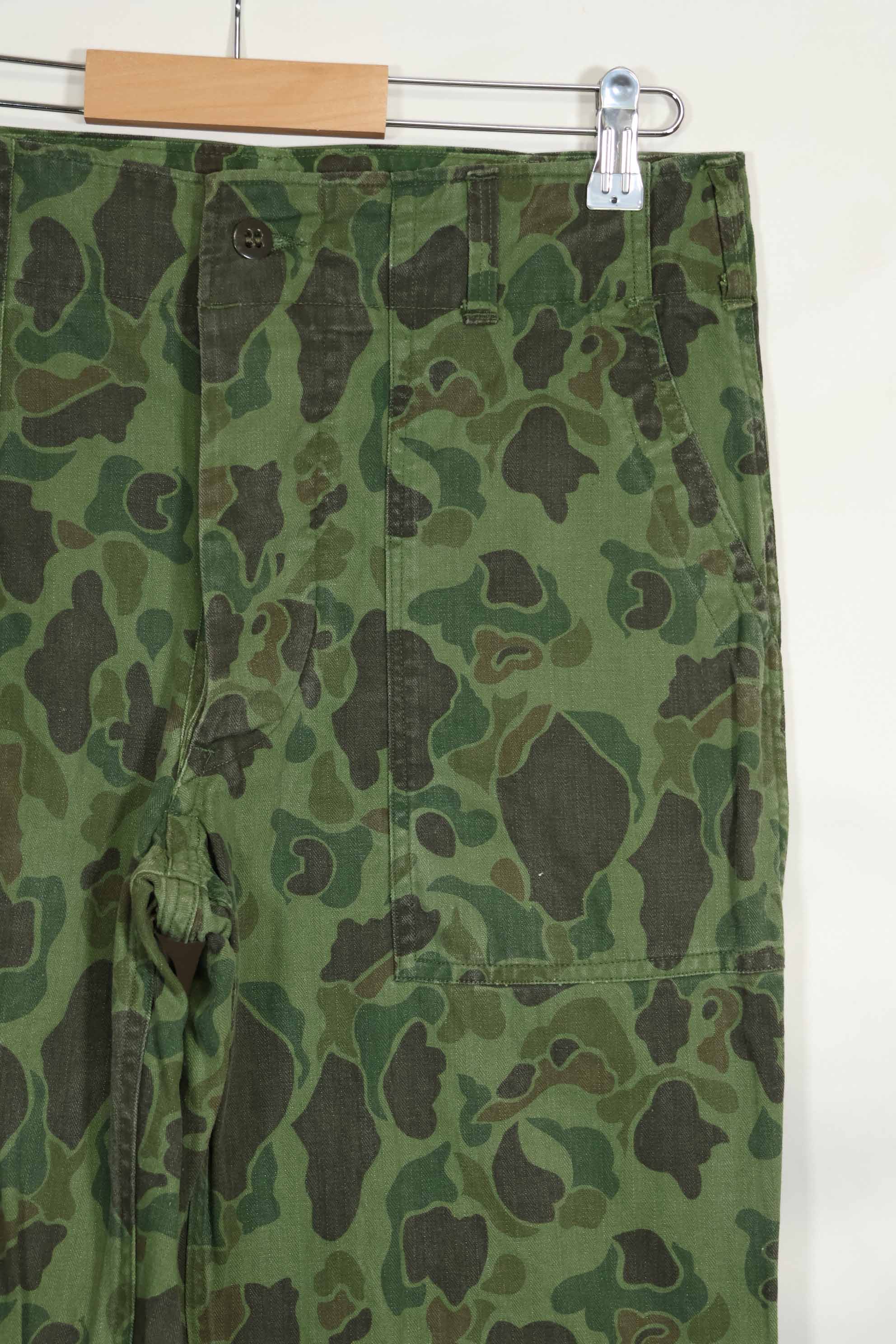 1960年代〜70年代 韓国軍 フロッグスキン迷彩 パンツ ベイカーパンツカット 中古品