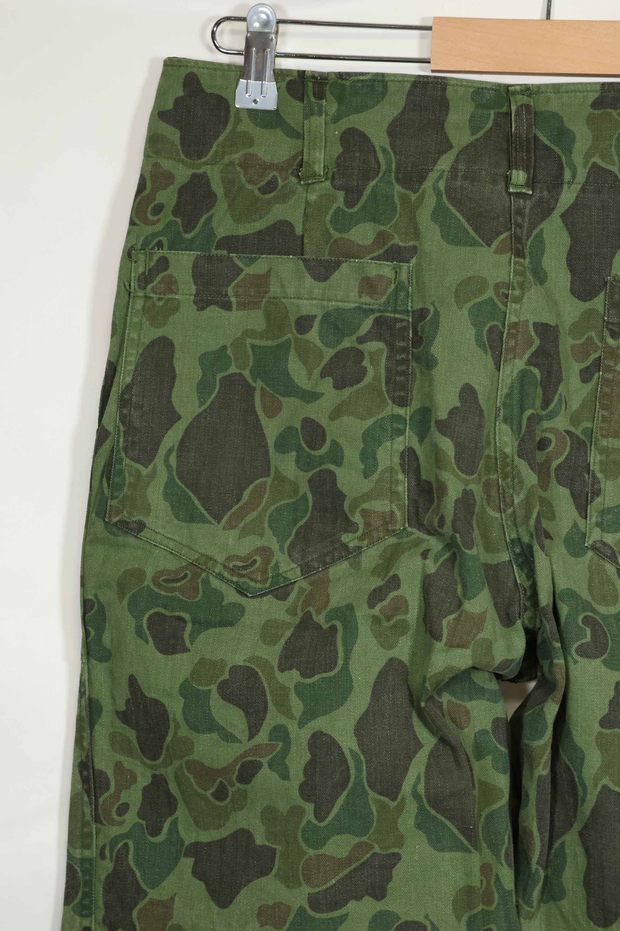 1960年代〜70年代 韓国軍 フロッグスキン迷彩 パンツ ベイカーパンツカット 中古品