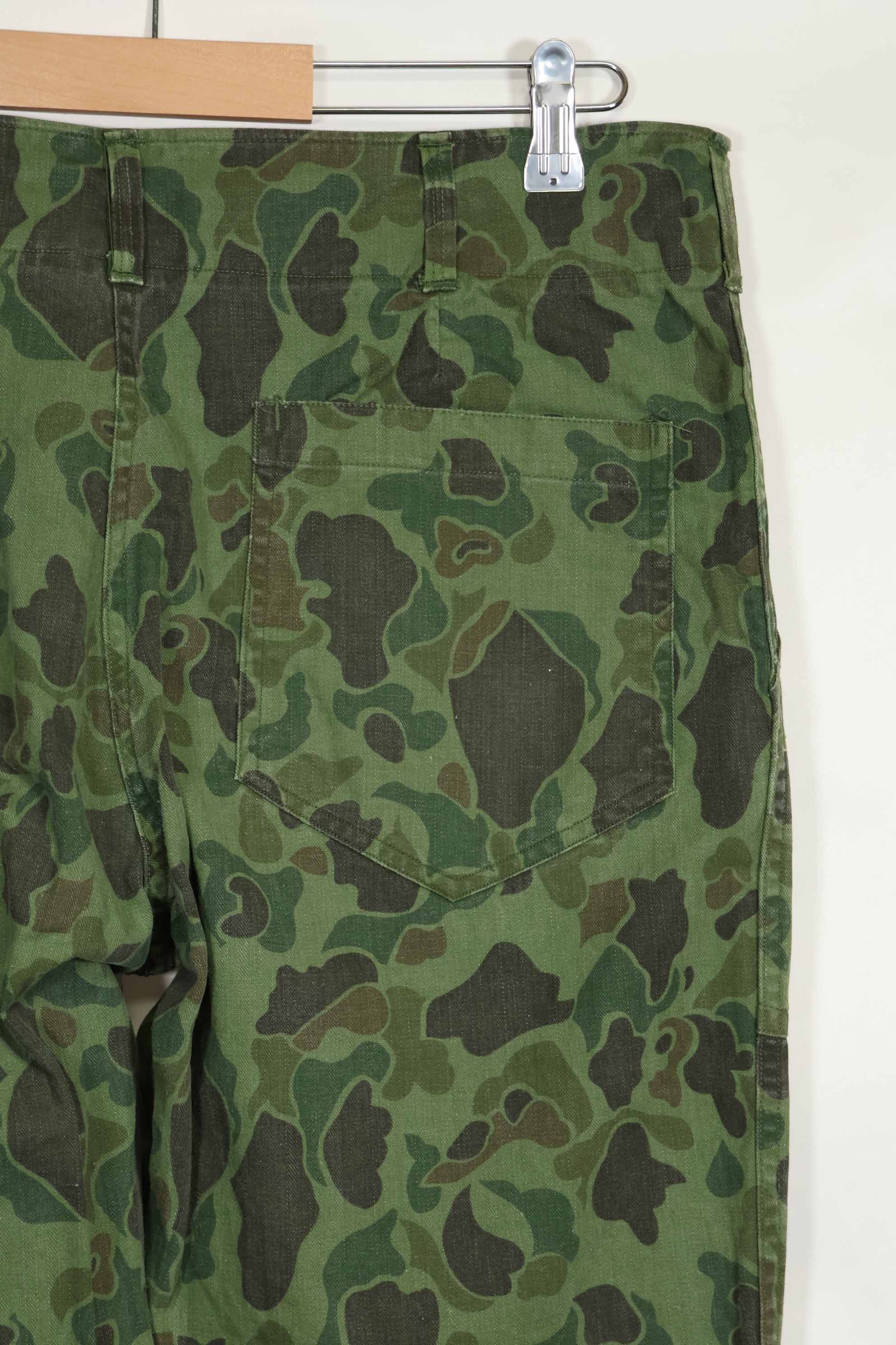 1960年代〜70年代 韓国軍 フロッグスキン迷彩 パンツ ベイカーパンツカット 中古品