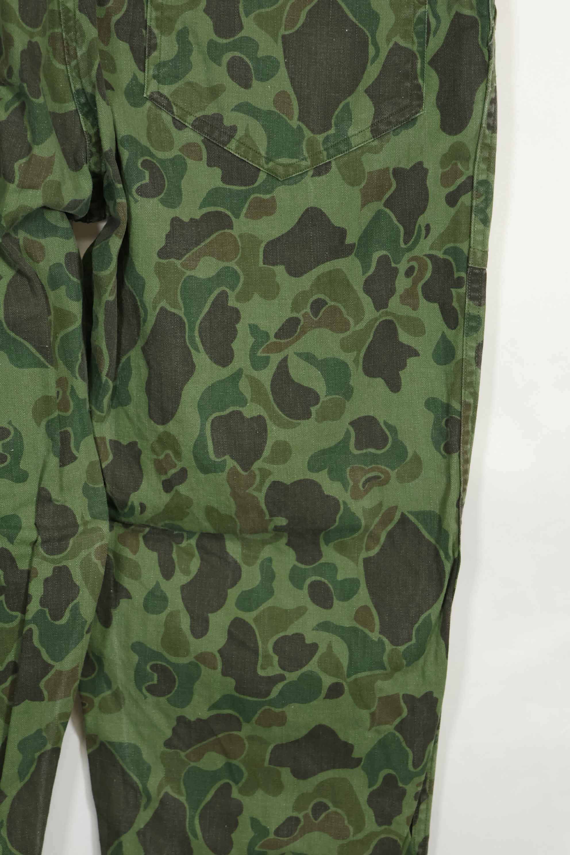1960年代〜70年代 韓国軍 フロッグスキン迷彩 パンツ ベイカーパンツカット 中古品