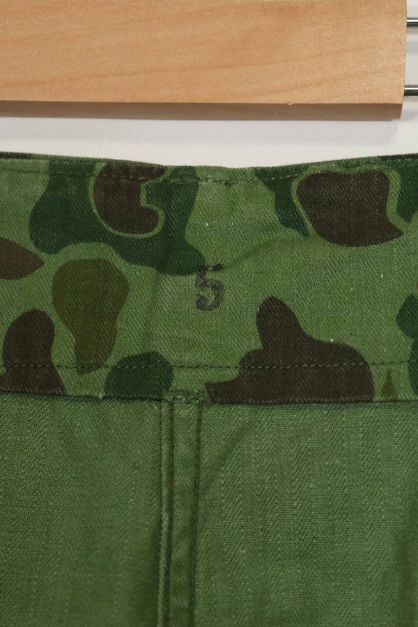 1960年代〜70年代 韓国軍 フロッグスキン迷彩 パンツ ベイカーパンツカット 中古品