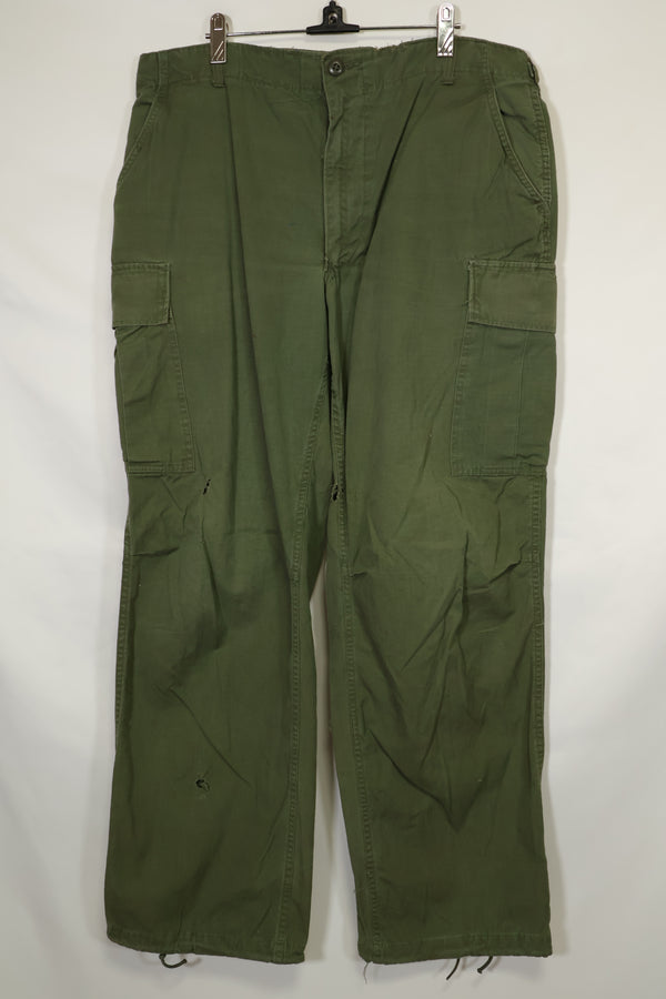 1968-69 Contract 4th Model Ripstop Jungle Fatigue Pants L-L Used