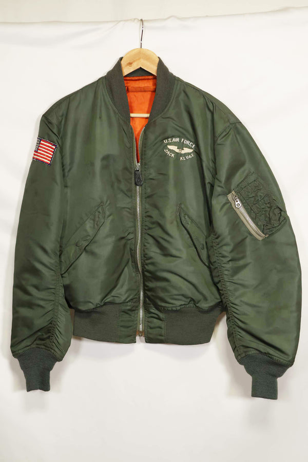 1970 Contract USAF L2-B Light Zone Flight Jacket with embroidered name, used.