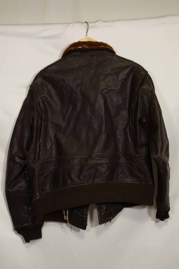 1950s-60s lot US Navy G-1 flight jacket, used.