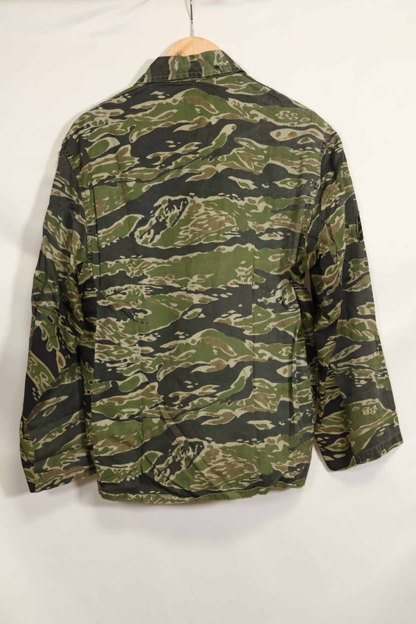 1960s Tiger Stripe Shirt, CIDG pattern, with first-attached patch, used.