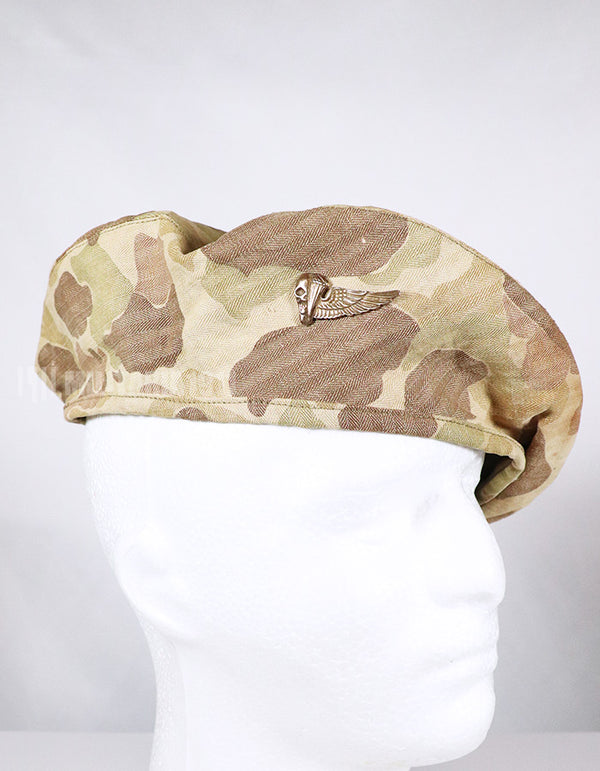 Real USMC Force Recon Frogskin Camouflage Camouflage Beret Badge (retrofitted)
