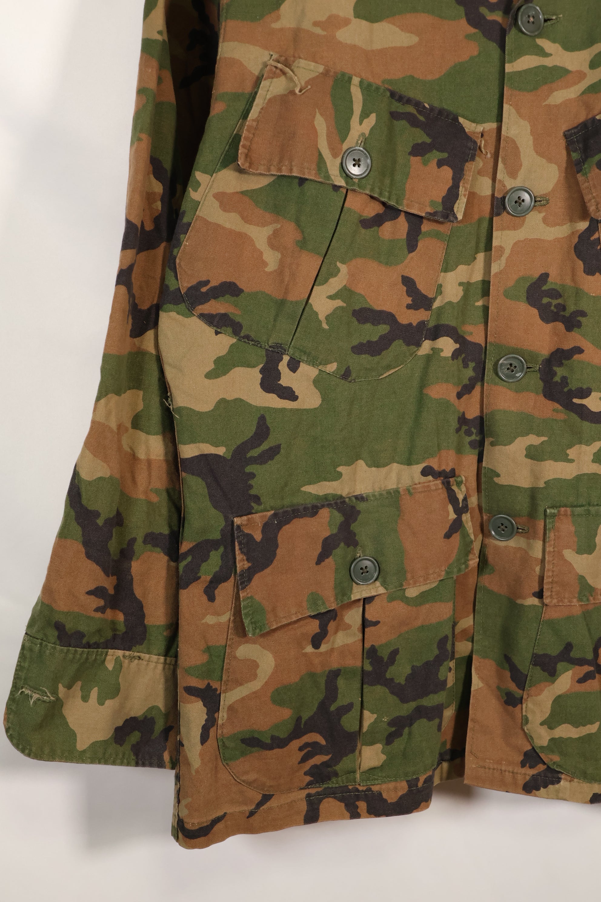 1970's Privately Procured Local Made US Military ERDL Camouflage Copy Fatigue Jacket, Used