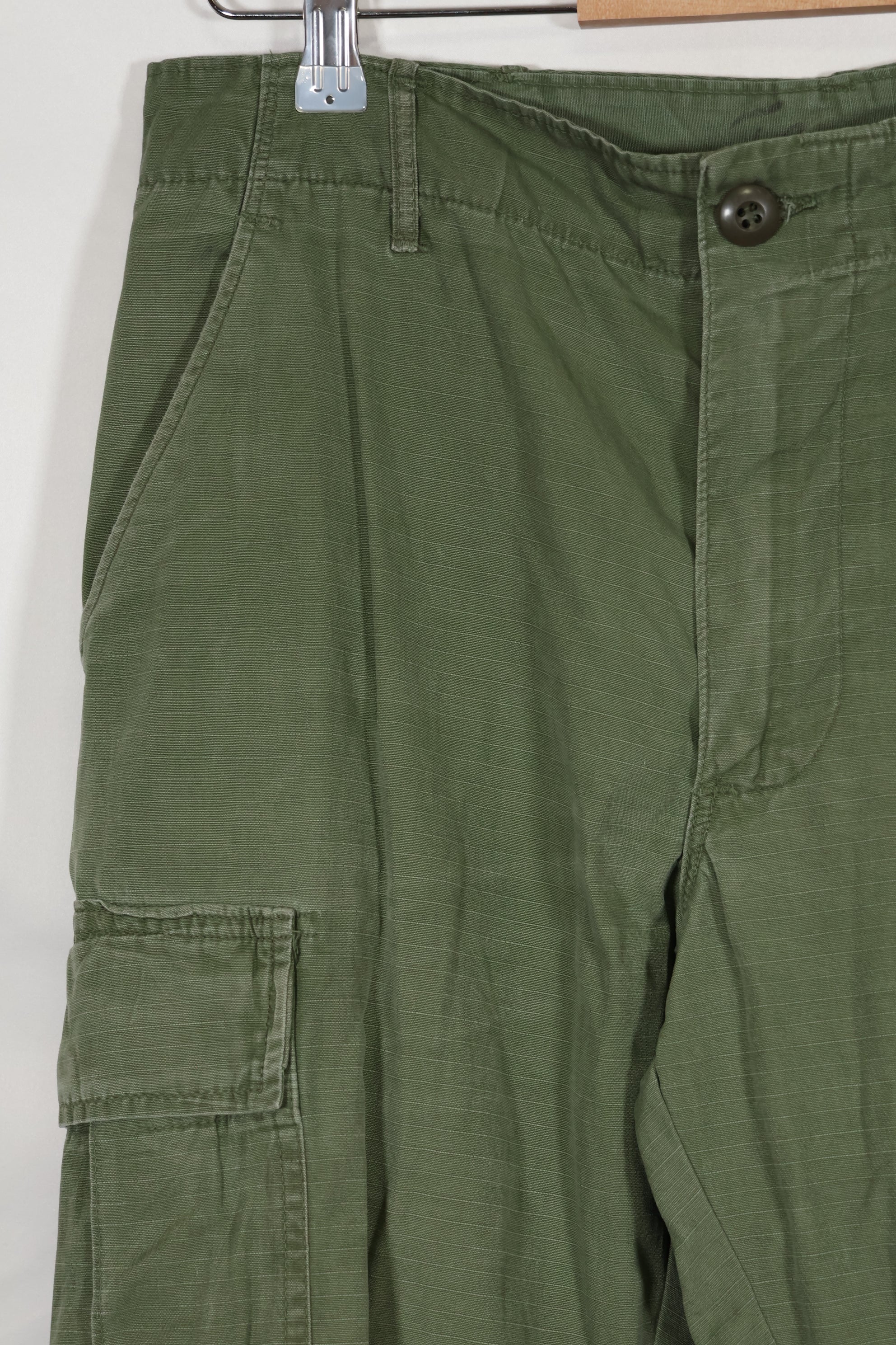 1968 4th Model Jungle Fatigue Pants, S-R, used, strong signs of use.