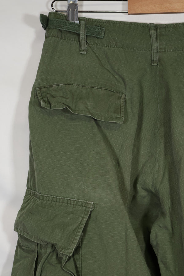 1968 4th Model Jungle Fatigue Pants, S-R, used, strong signs of use.