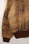 1940's size 46, maker unknown, USAAF A-2 flight jacket, damaged condition, used.