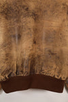 1940's size 46, maker unknown, USAAF A-2 flight jacket, damaged condition, used.