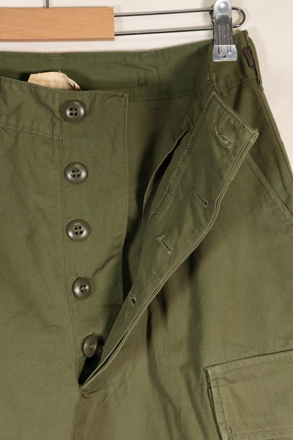 Estimated 1967 Contract S-R 3rd Model Jungle Fatigue Pants Non Rip Good Condition Used