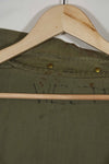 Real U.S. Marine Corps USMC P-44 HBT Utility Jacket, soiled, used.