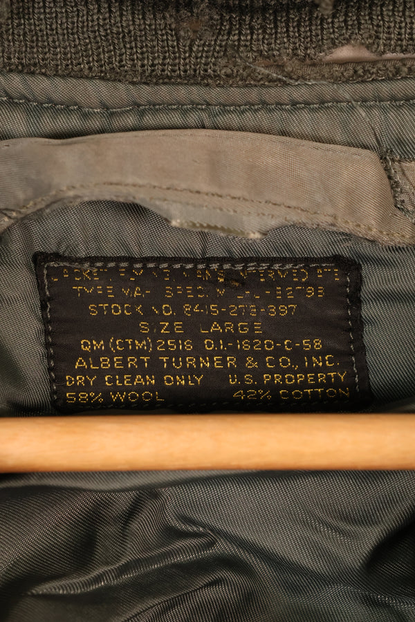 1958 Contract, LARGE, U.S. Air Force, MA-1 Flight Jacket, Shows Heavy Wear, Used