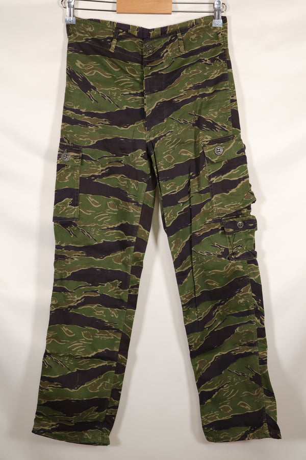Real tiger stripe pants, gold tiger derived pattern, missing button, almost unused.