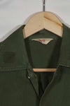 1960s OG-107 Poplin Fabric Utility Shirt, patch first attached, used, B