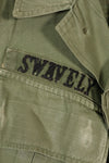 1968 Contract, S-R, USAF, 4th Model Jungle Fatigue Jacket, Short-Sleeve Custom, Used