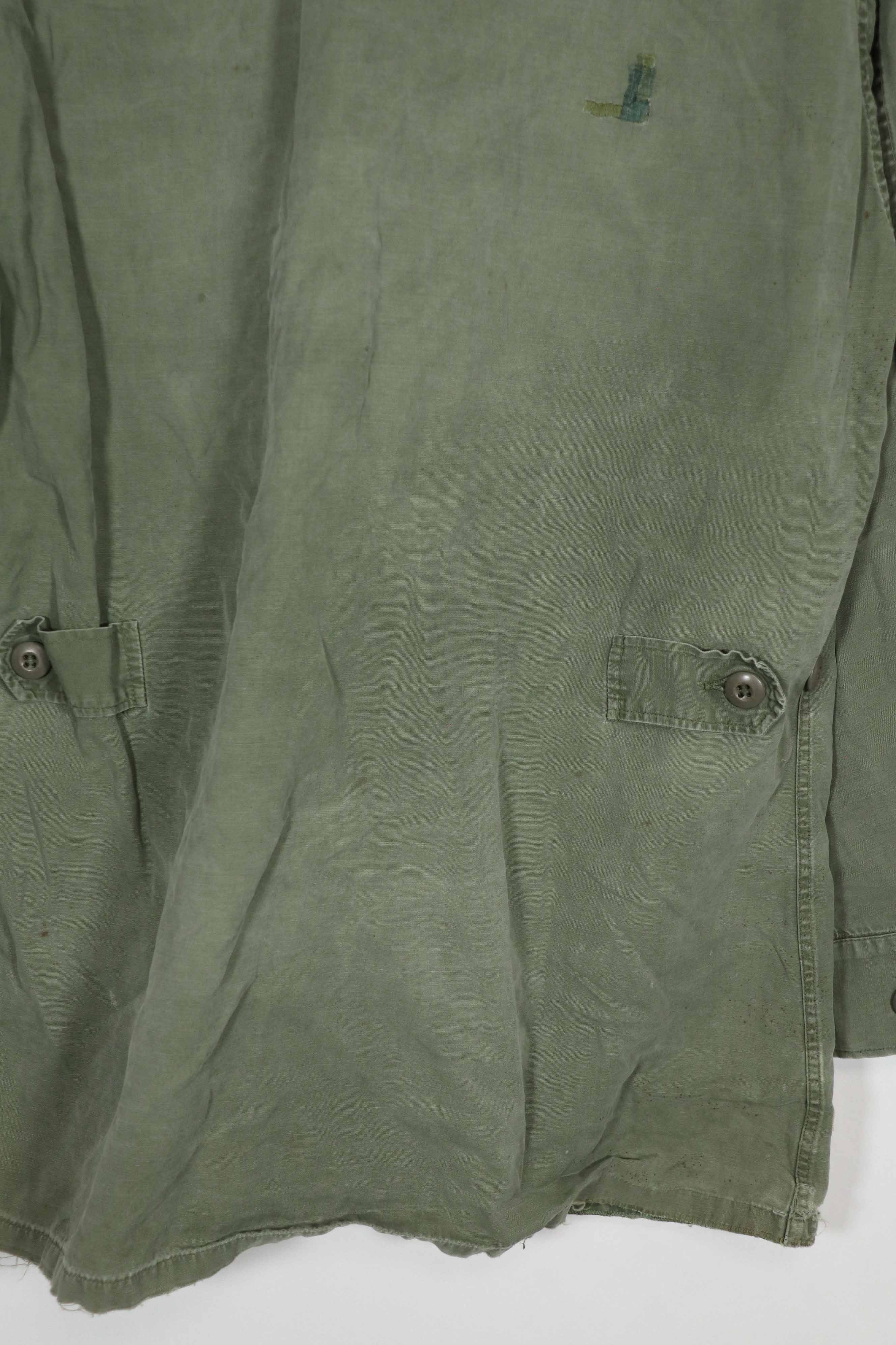 Real 2nd Model Jungle Fatigue Jacket, stains, patch marks, used, B