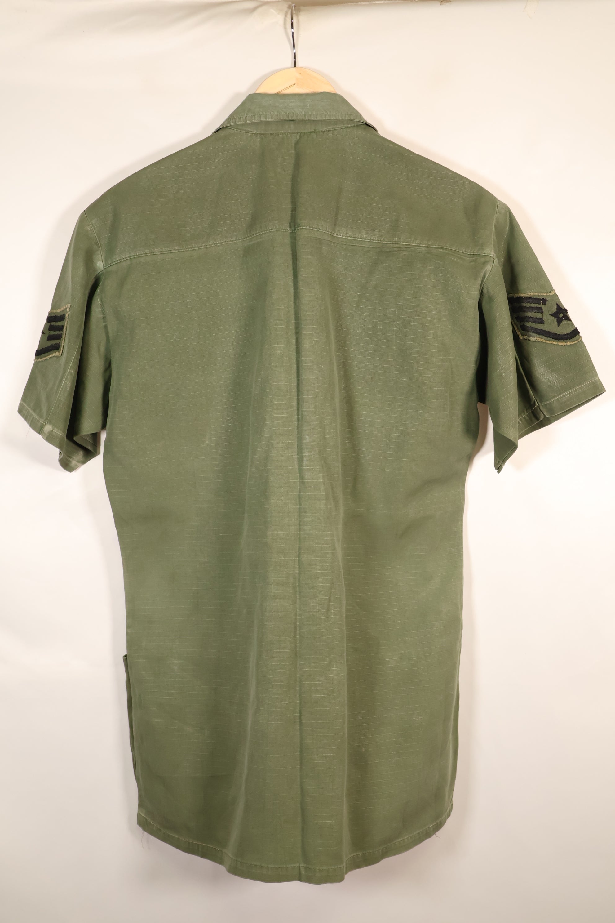 1968 Contract, S-R, USAF, 4th Model Jungle Fatigue Jacket, Short-Sleeve Custom, Used