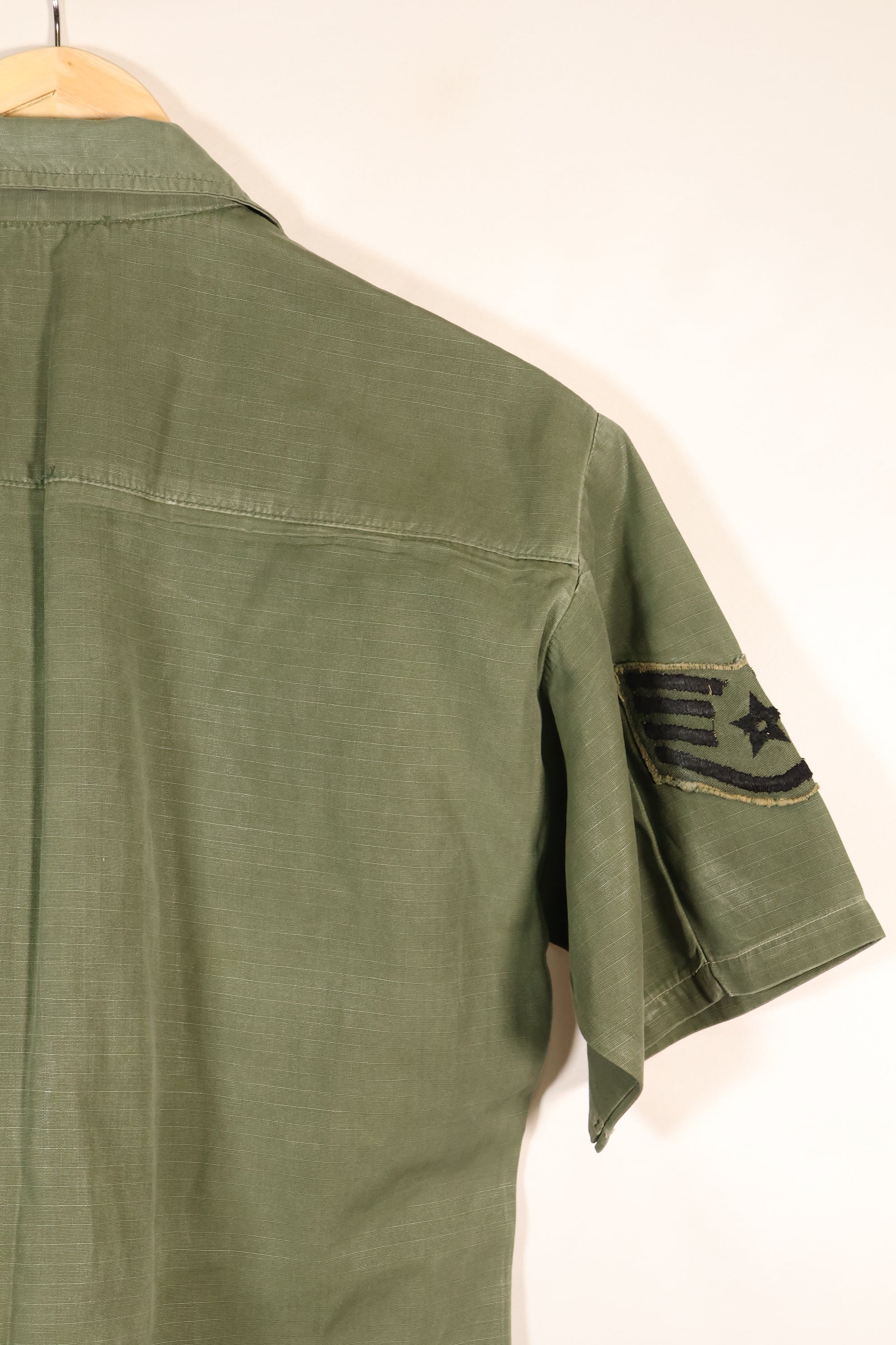 1968 Contract, S-R, USAF, 4th Model Jungle Fatigue Jacket, Short-Sleeve Custom, Used
