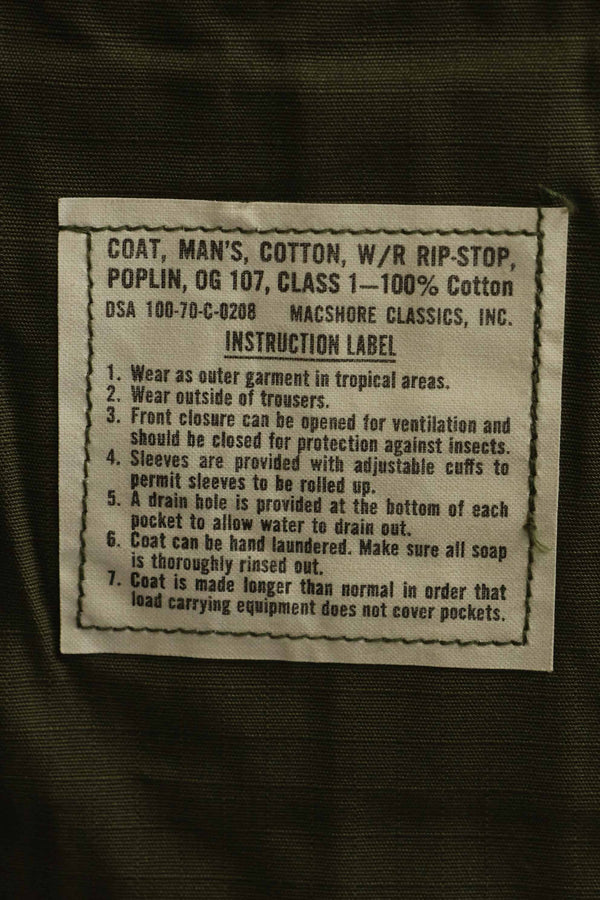 1970 Contract Deadstock 4th Model Jungle Fatigue Jacket M-R Unused