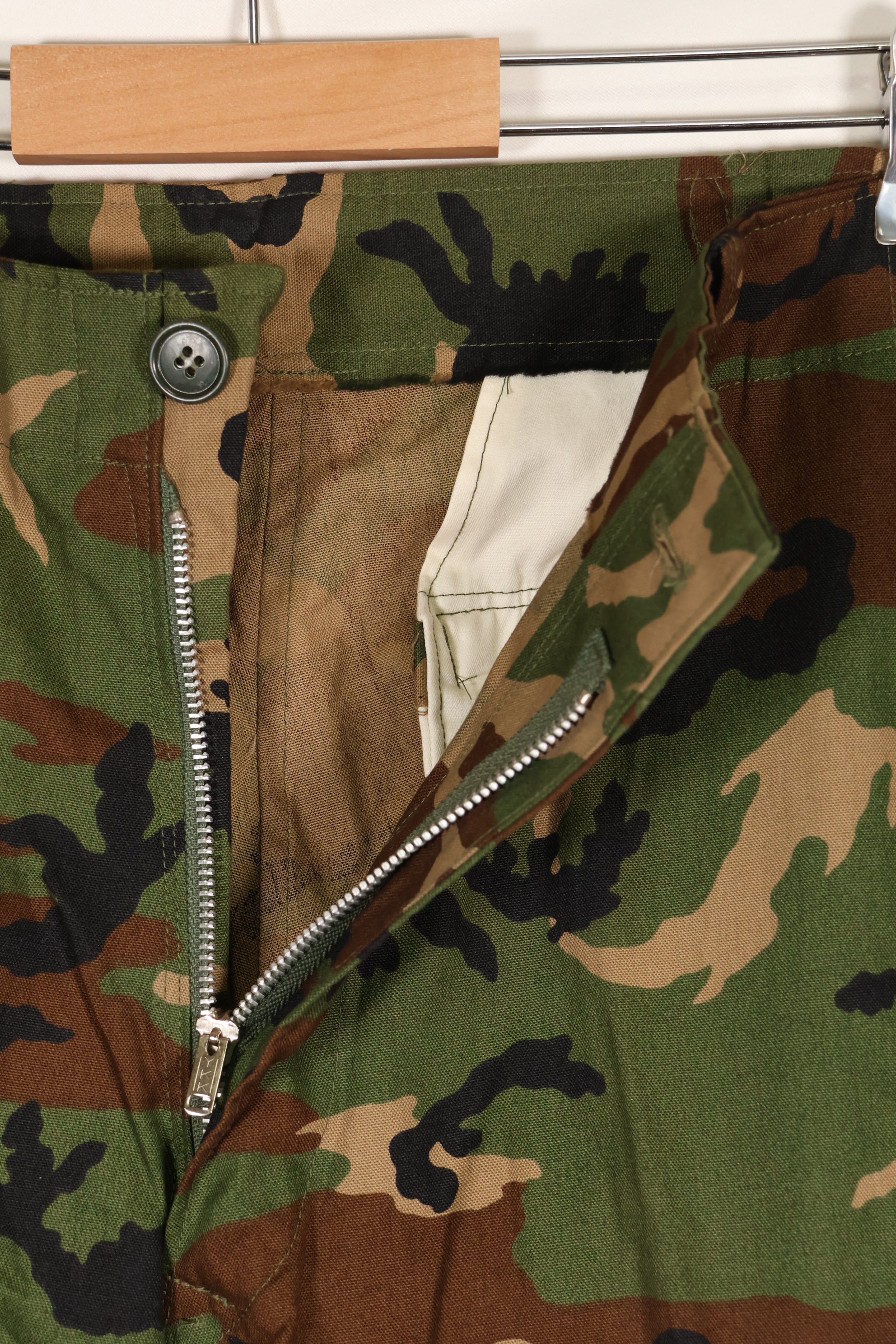 1980's Okinawa souvenir ERDL camouflage Woodland camouflage locally made pants, unused.