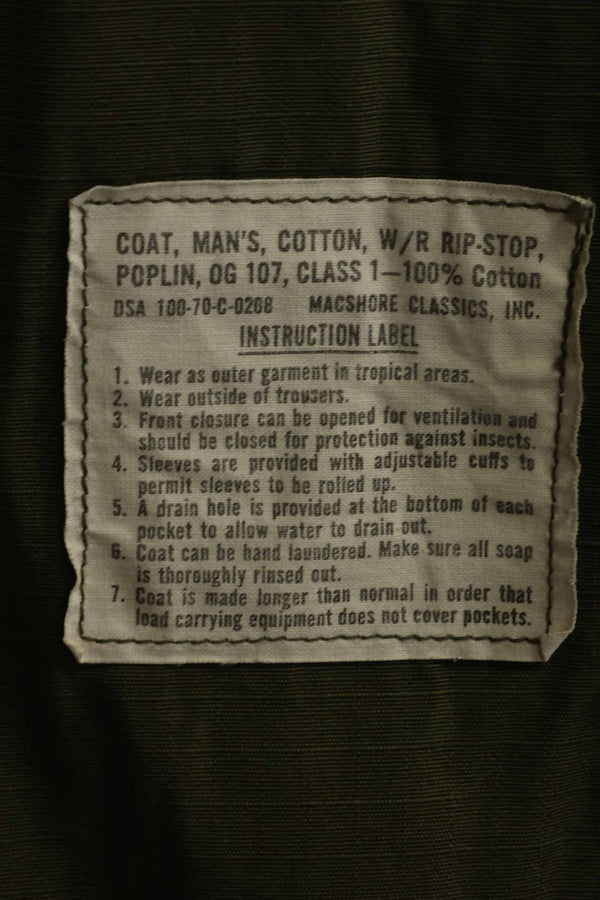 1970 Contract Deadstock 4th Model Jungle Fatigue Jacket M-R Unused B