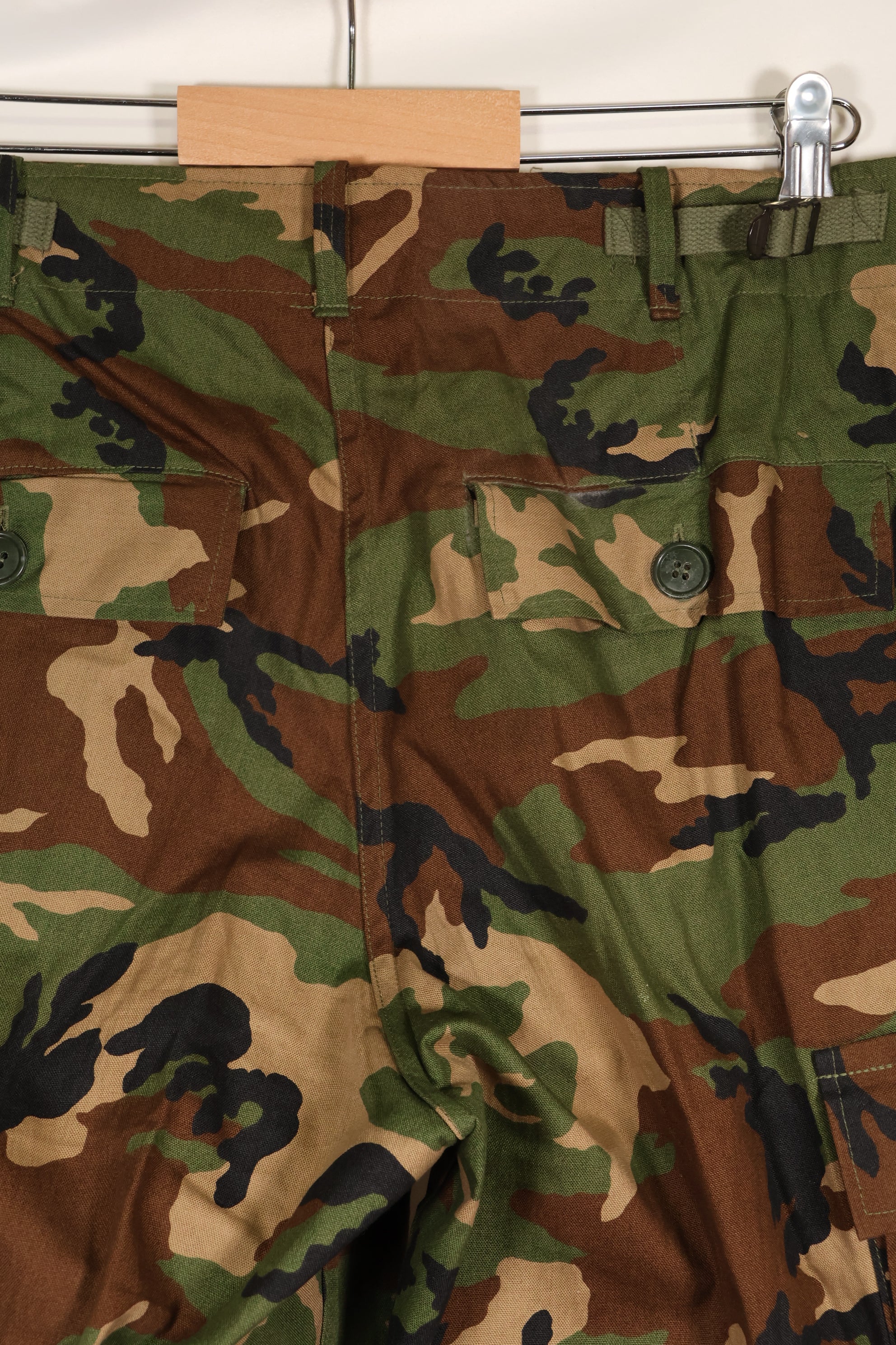 1980's Okinawa souvenir ERDL camouflage Woodland camouflage locally made pants, unused.