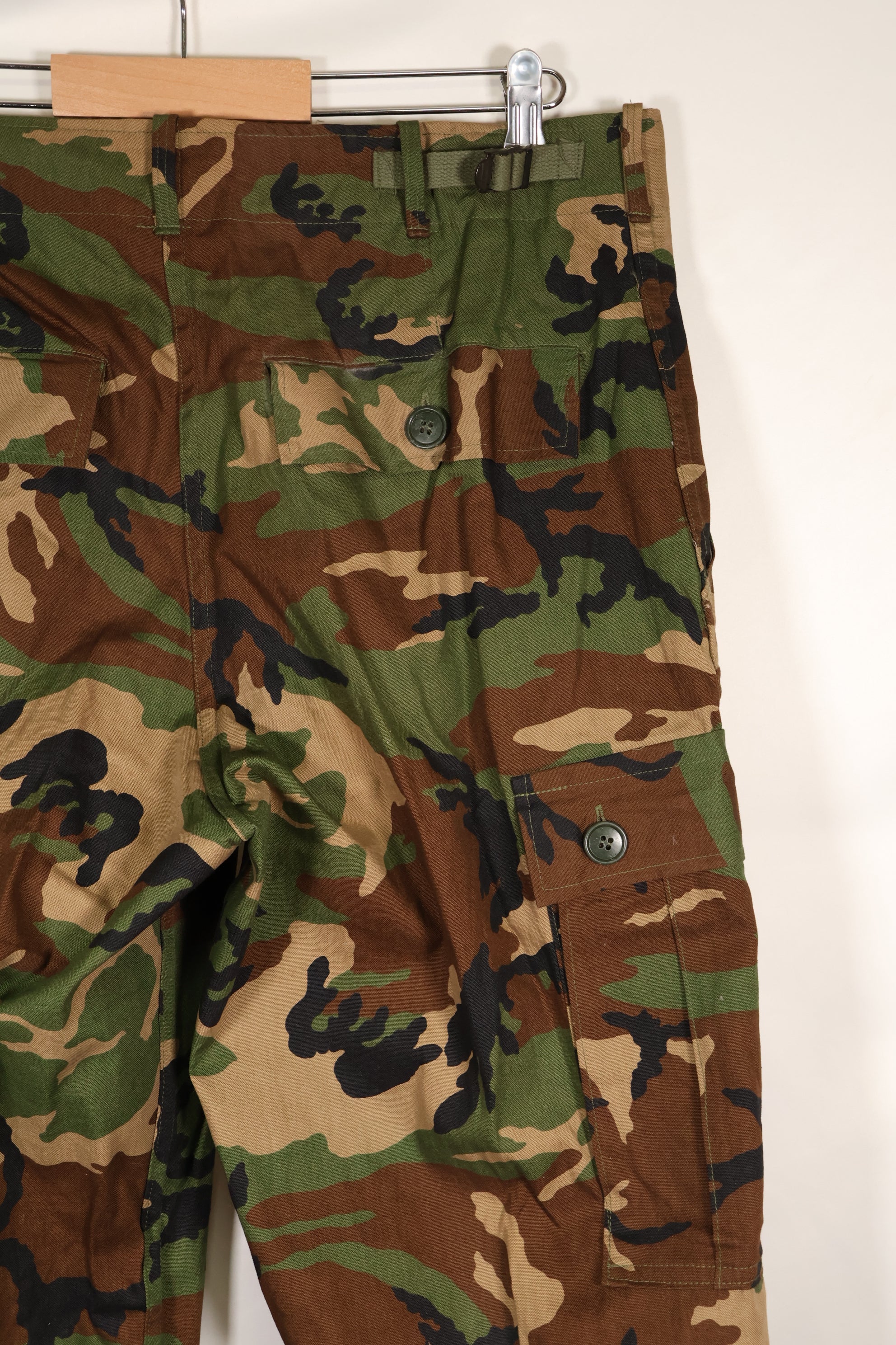 1980's Okinawa souvenir ERDL camouflage Woodland camouflage locally made pants, unused.
