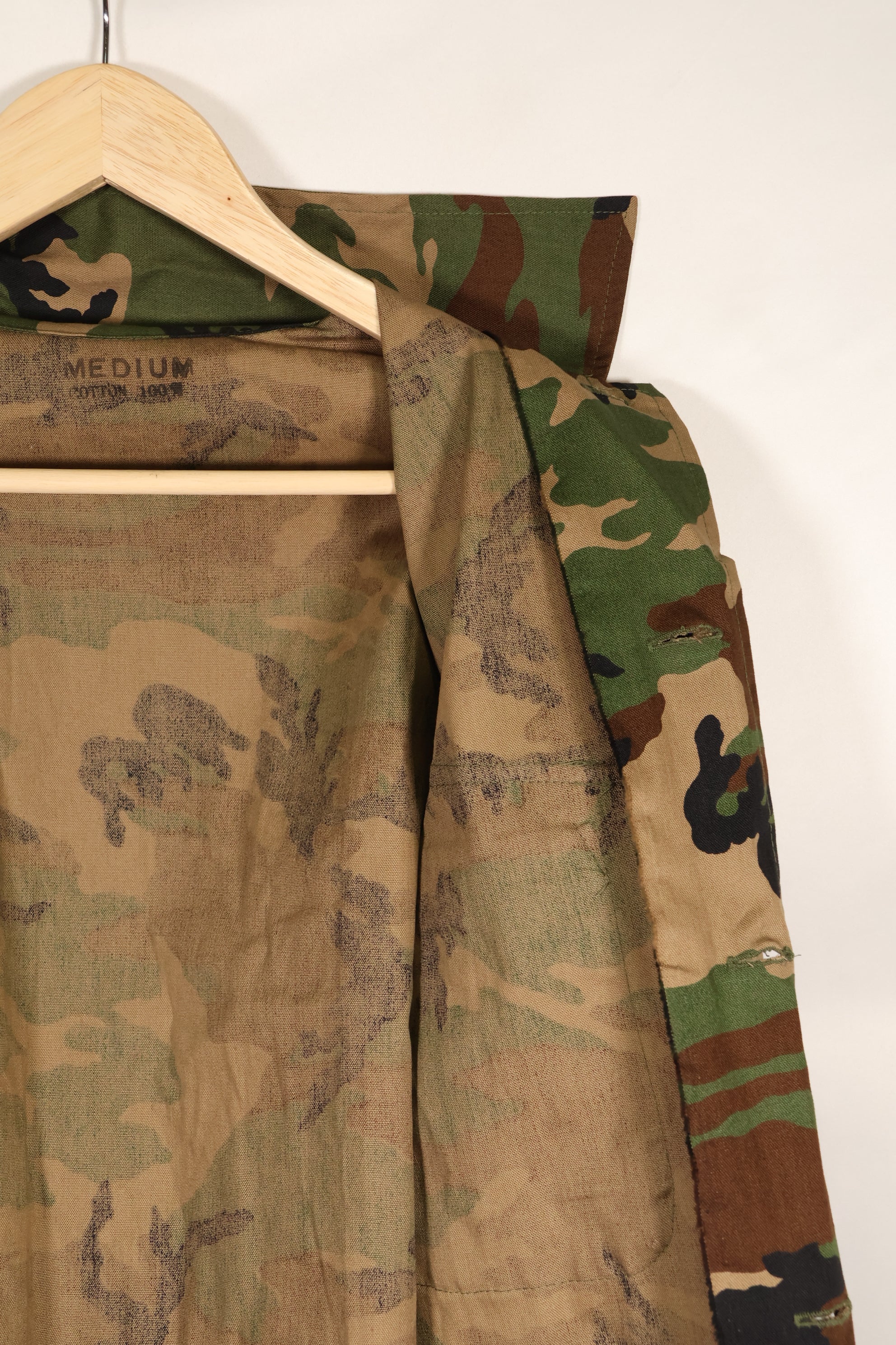 1980's Okinawa souvenir ERDL camouflage woodland camouflage locally made jacket, never used.