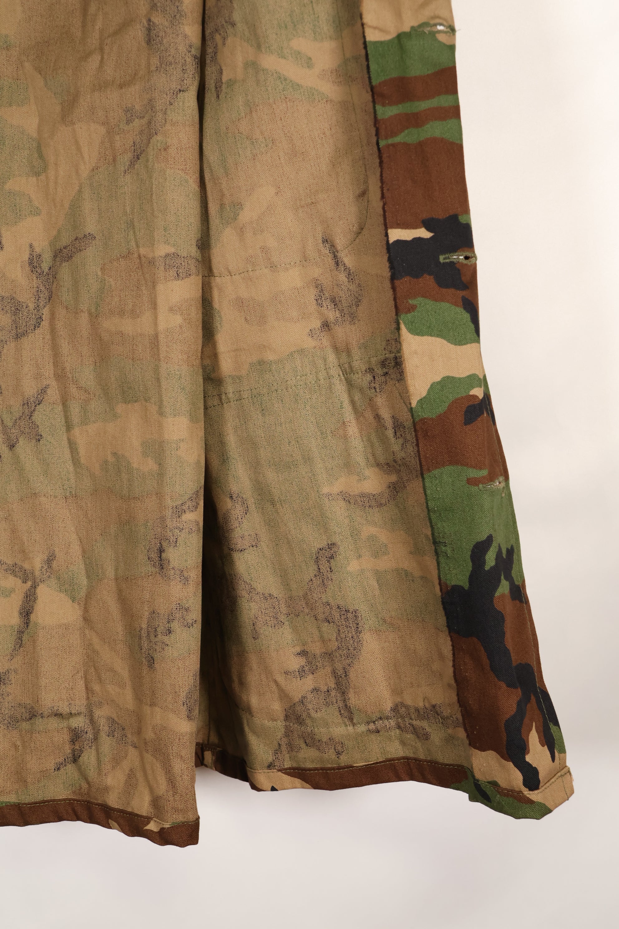 1980's Okinawa souvenir ERDL camouflage woodland camouflage locally made jacket, never used.