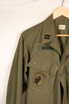 Late 1960s, S-L, U.S. Military, 4th Model Jungle Fatigue Jacket, with added patches, used