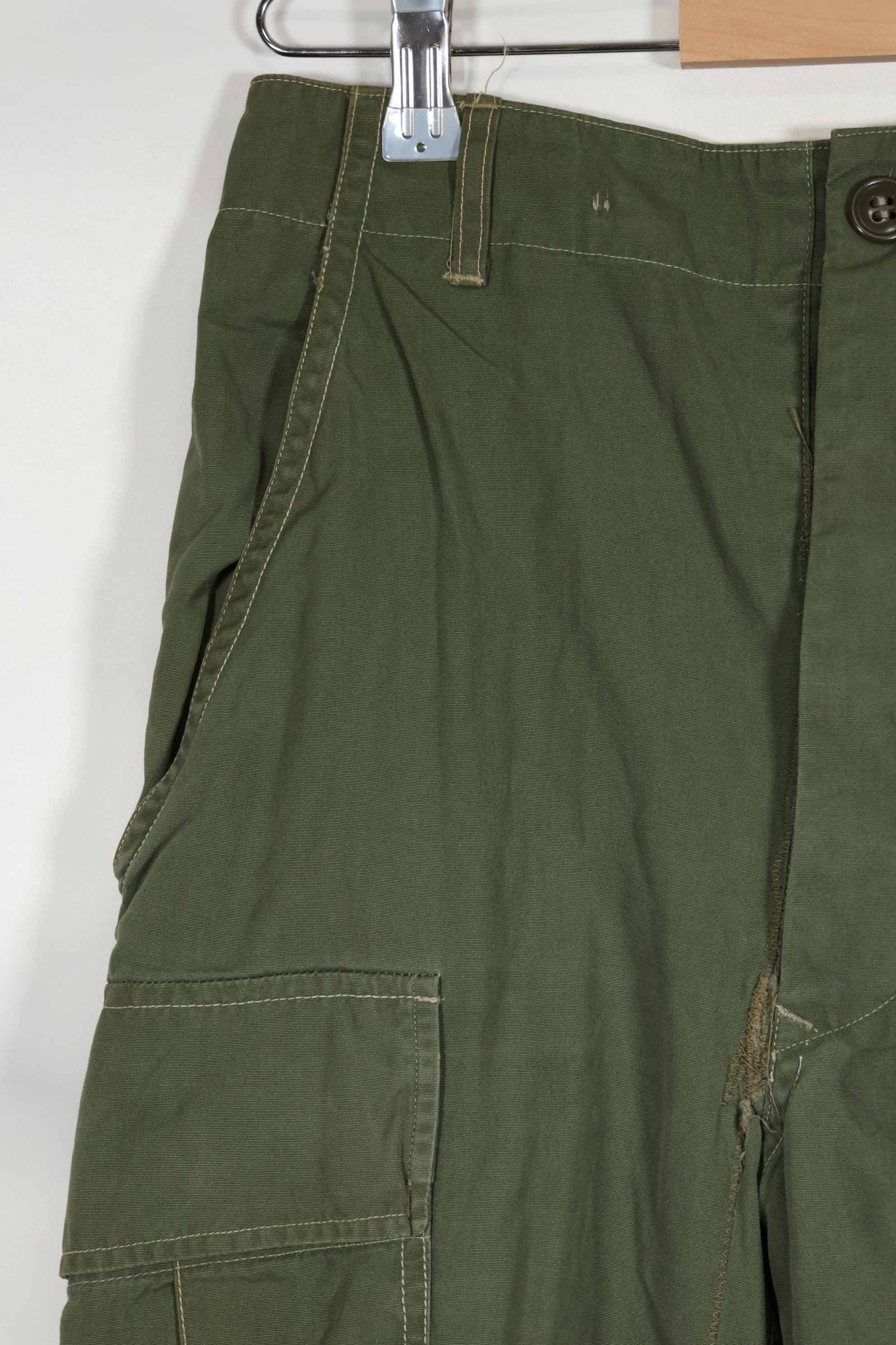 Mid-1960s Japanese locally made 2nd Model Jungle Fatigue pants, used.