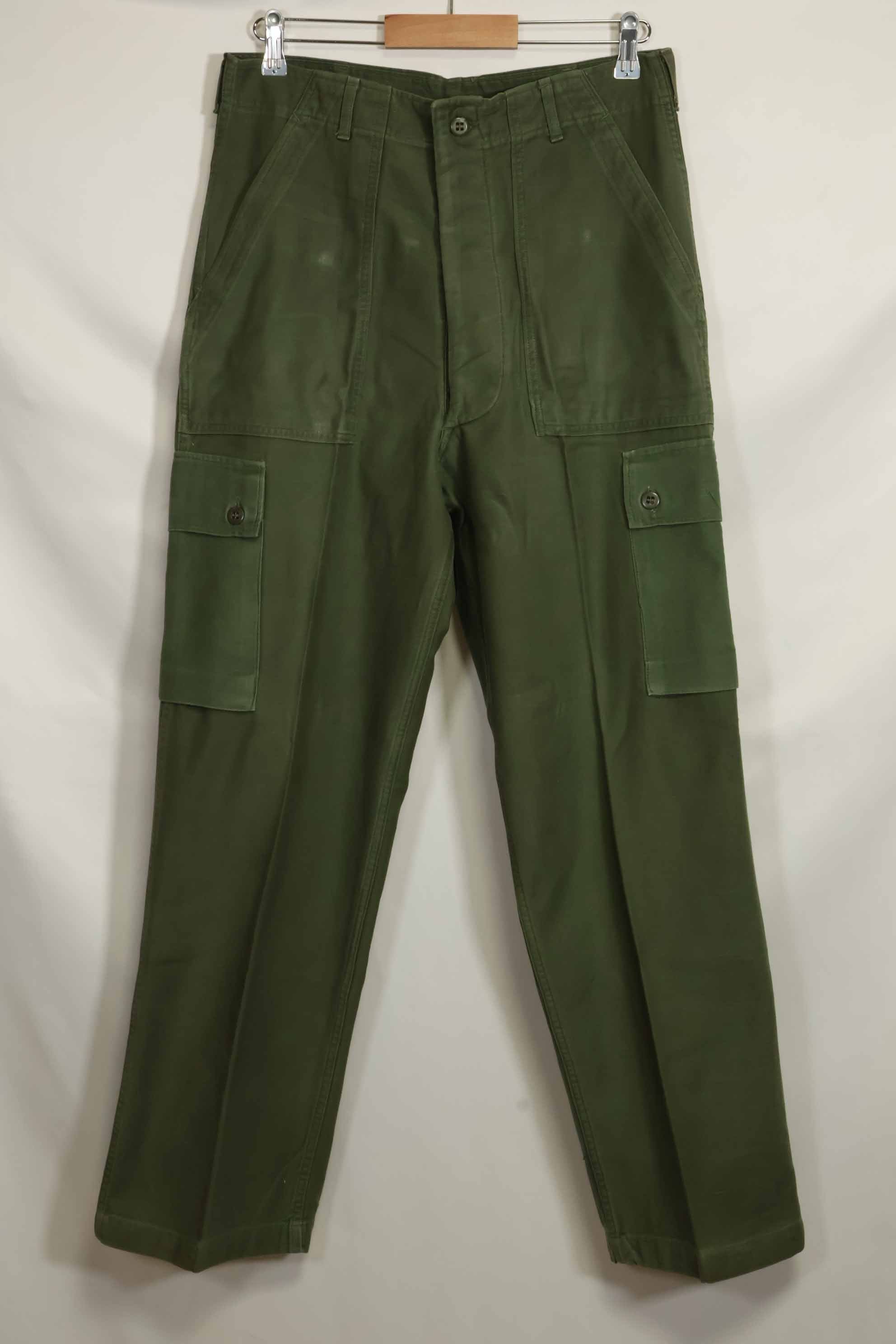 1960s lot OG-107 baker pants with modified cargo pockets, ex-special forces personnel, used, B