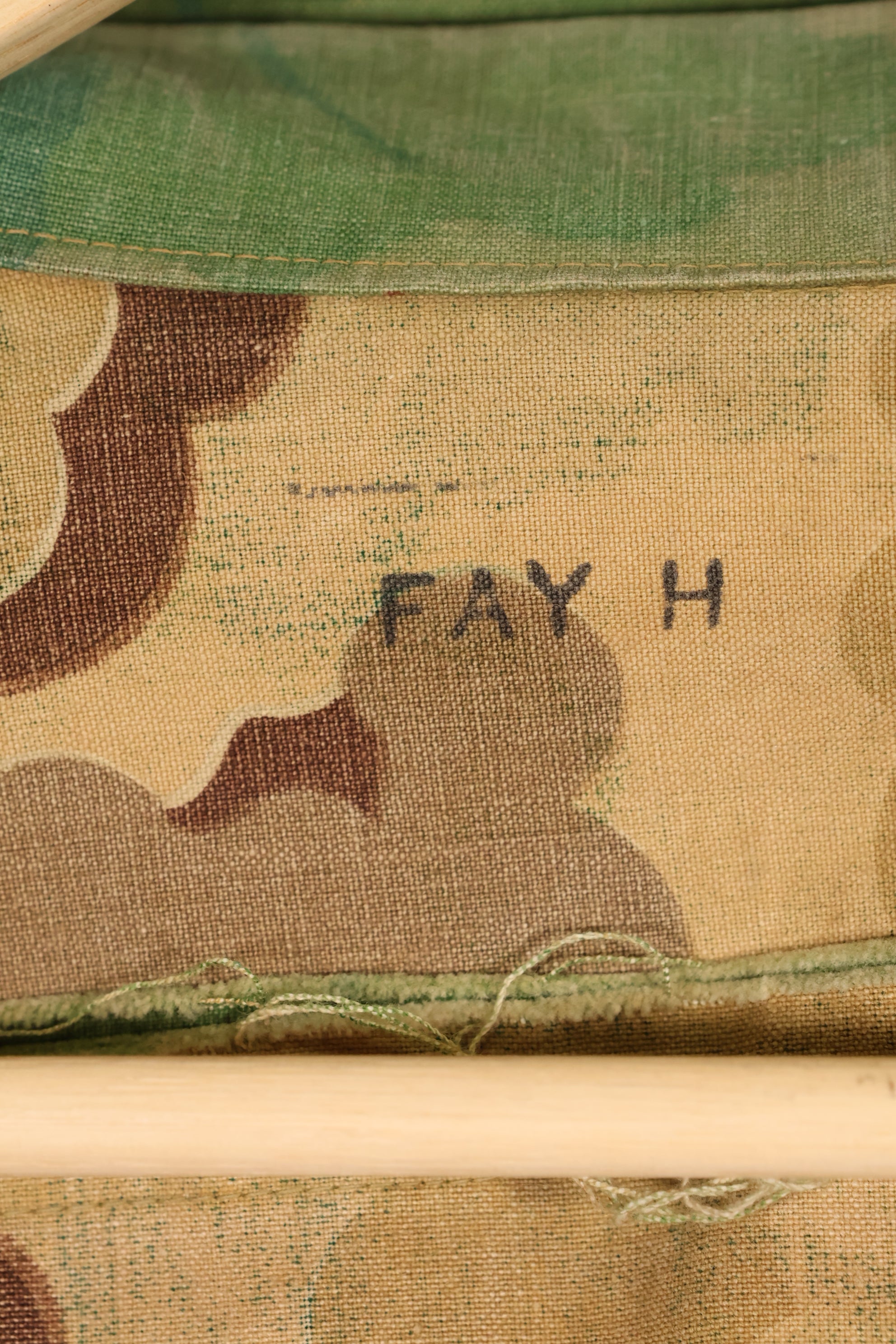 1970's Private Purchase U.S. Marine Corps Mitchell Camouflage Fatigue Jacket by Shelterhalf, used.