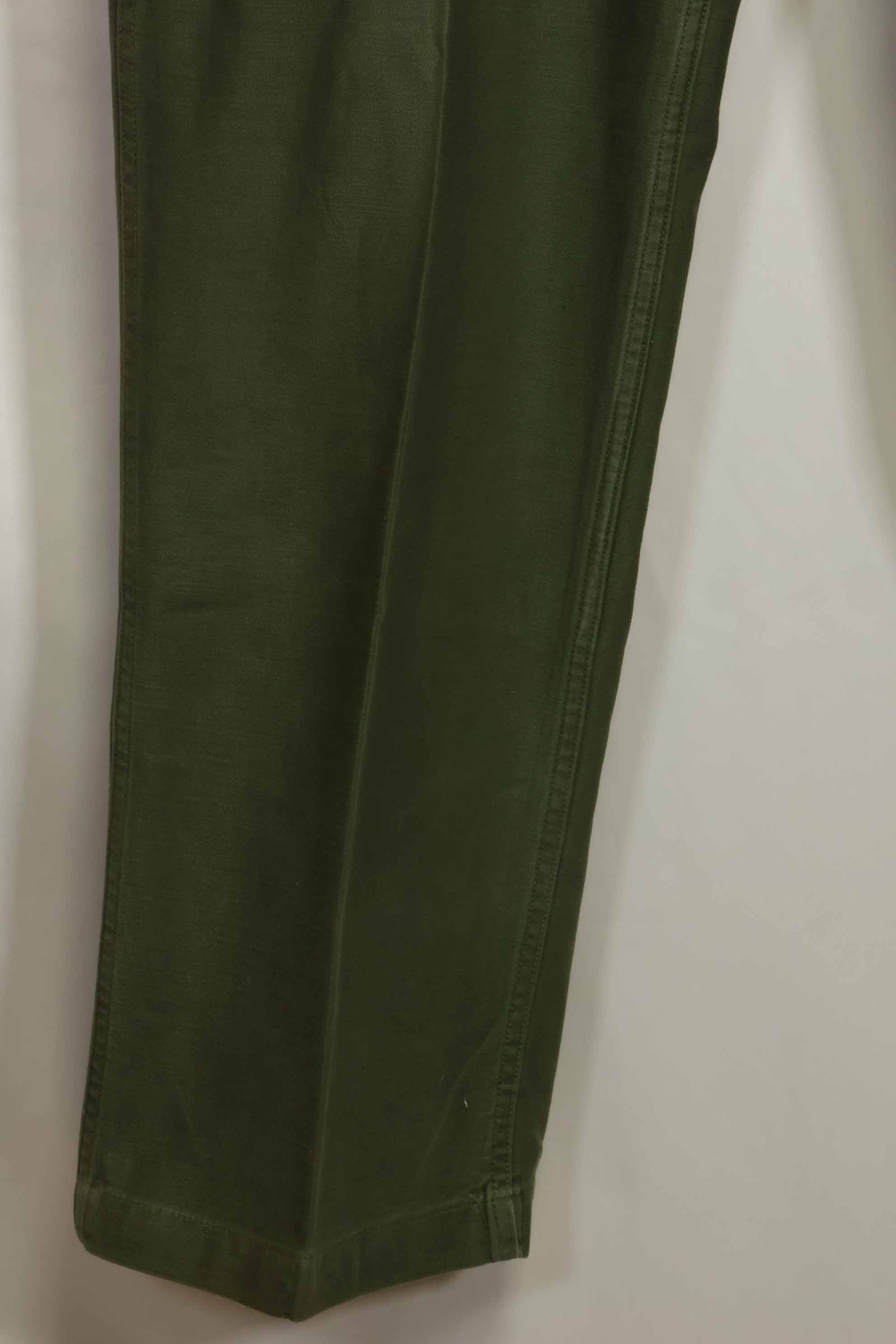 1960s lot OG-107 baker pants with modified cargo pockets, ex-special forces personnel, used, B