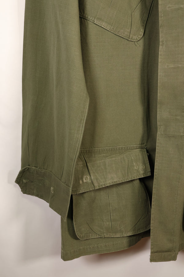 1969 Contract, M-L, 4th Model Jungle Fatigue Jacket, 101st Airborne Division Specification, Used