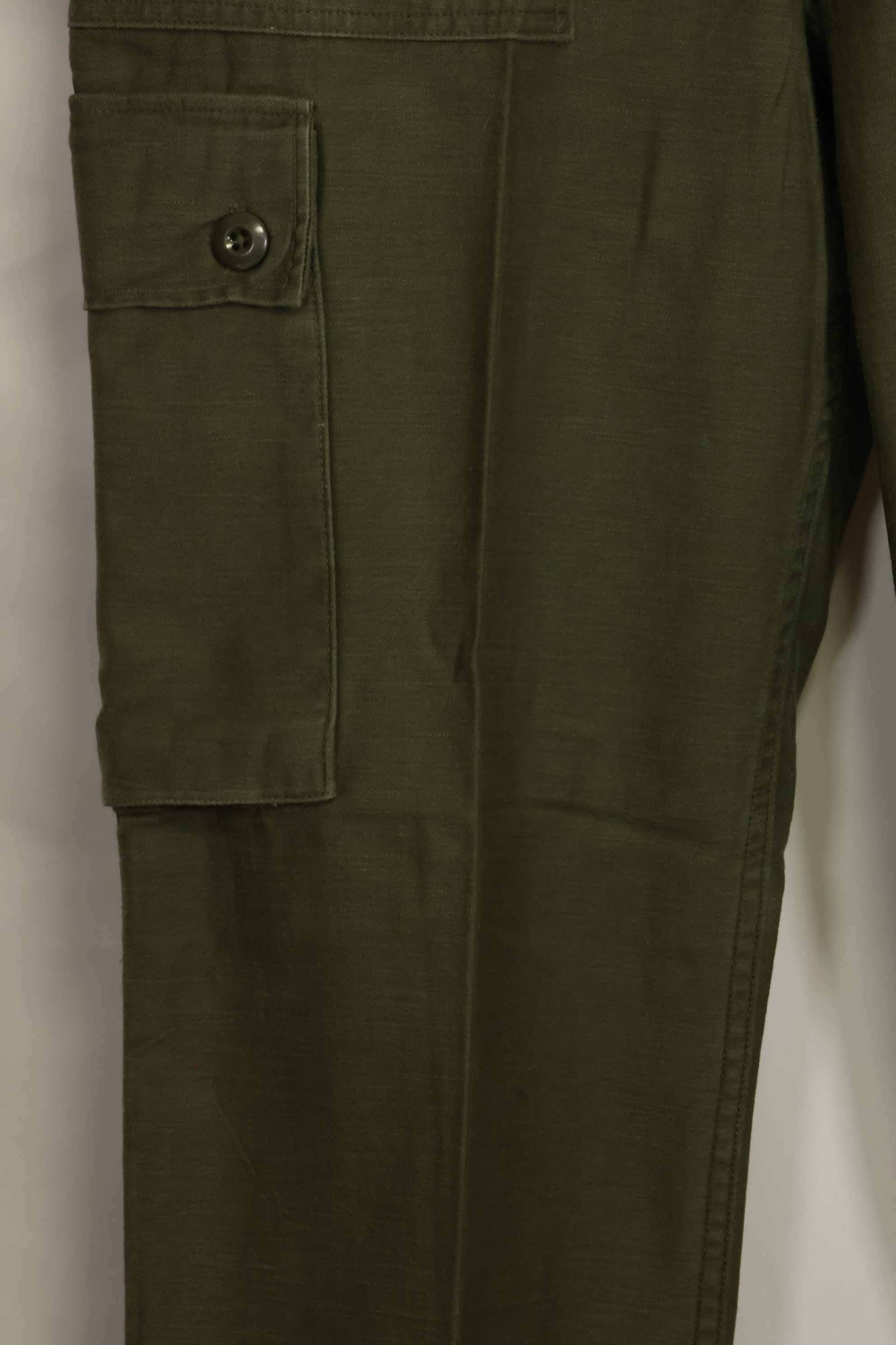 1960s lot OG-107 baker pants with modified cargo pockets, ex-special forces personnel, used, D