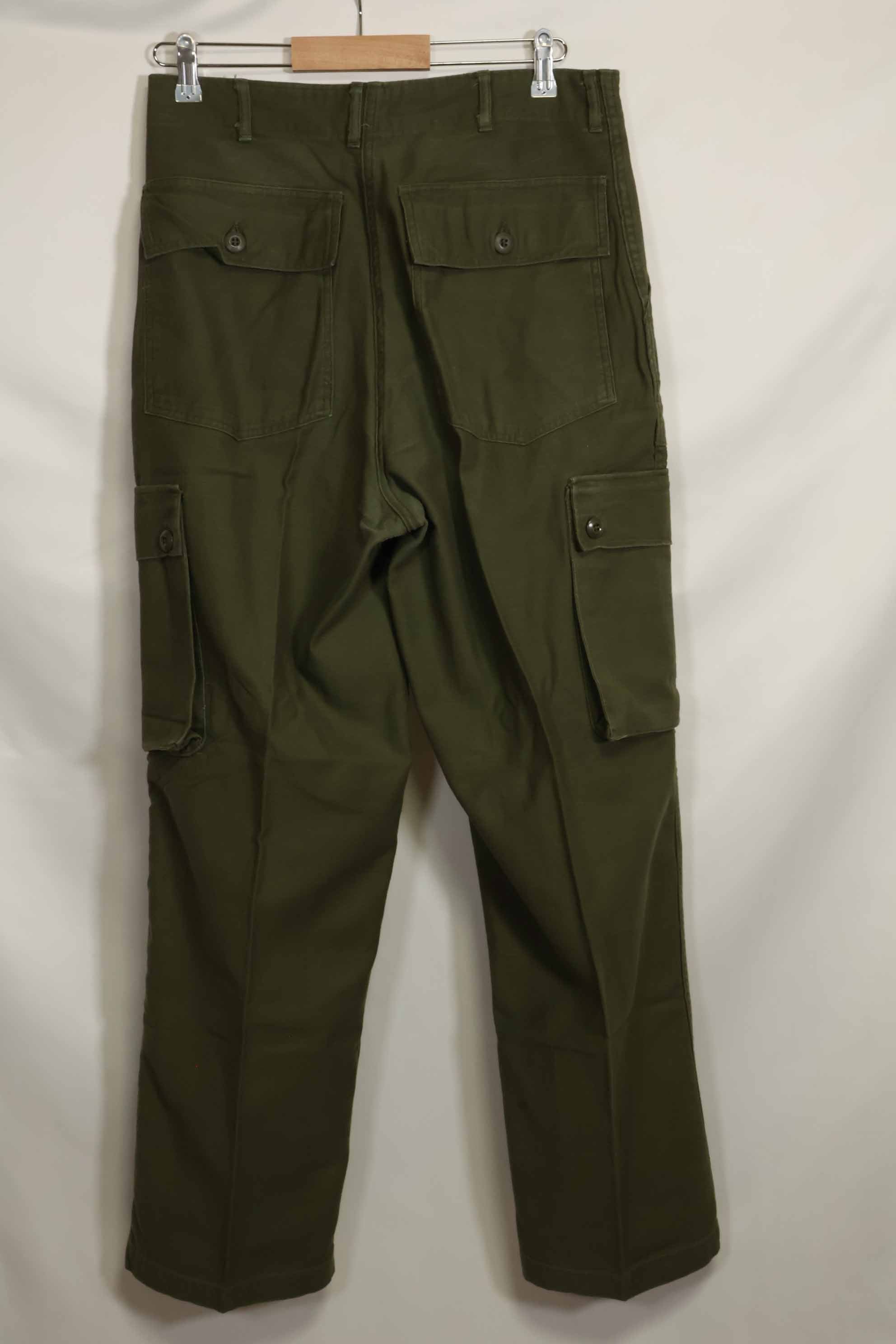 1960s lot OG-107 baker pants with modified cargo pockets, ex-special forces personnel, used, D
