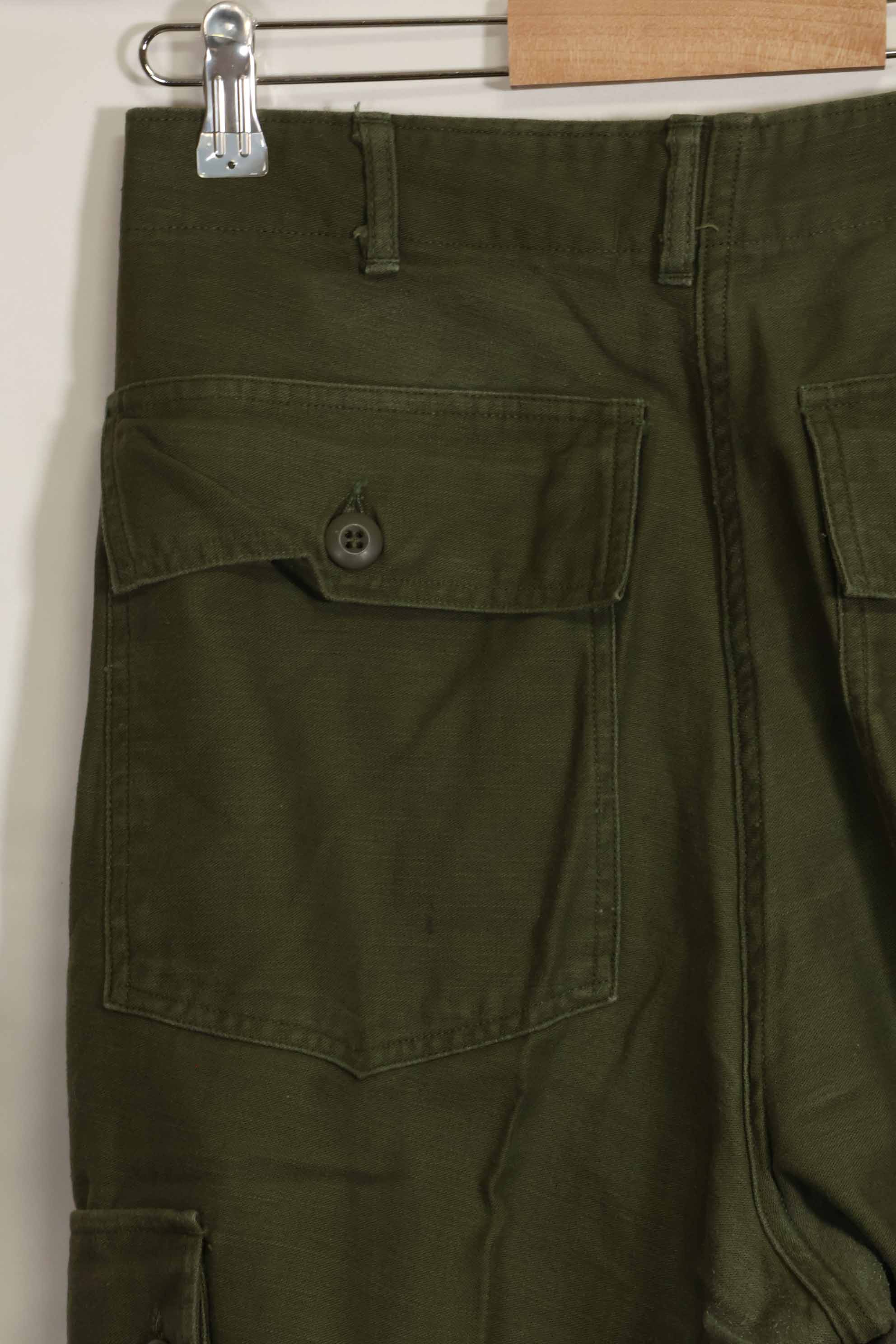 1960s lot OG-107 baker pants with modified cargo pockets, ex-special forces personnel, used, D