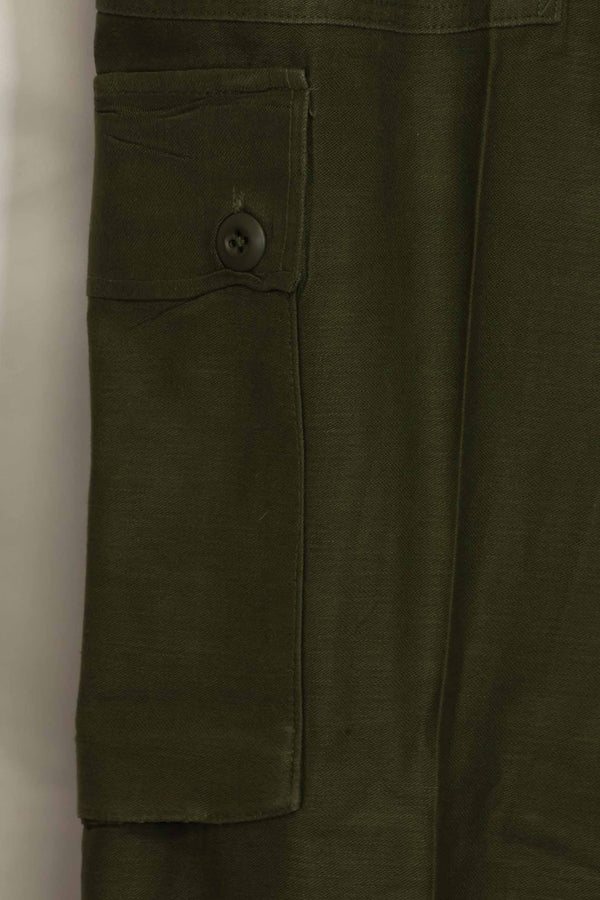 1960s lot OG-107 baker pants, cargo pocket modification, ex-special forces personnel, used, E