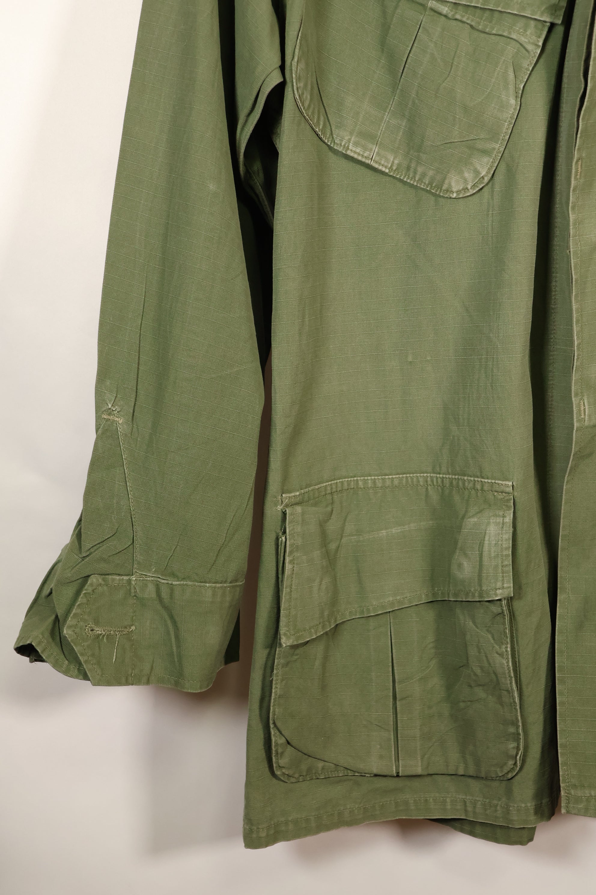 1969 Contract, M-R, 4th Model Jungle Fatigue Jacket, With Aftermarket Patches, Used