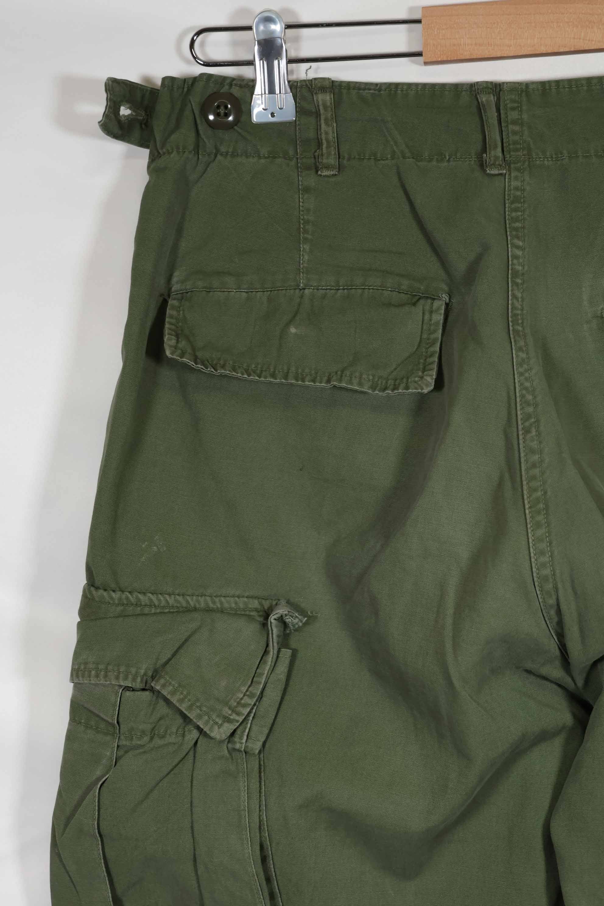 Mid 1960's 2nd Model Jungle Fatigue Pants Used Used S-L with strong signs of use