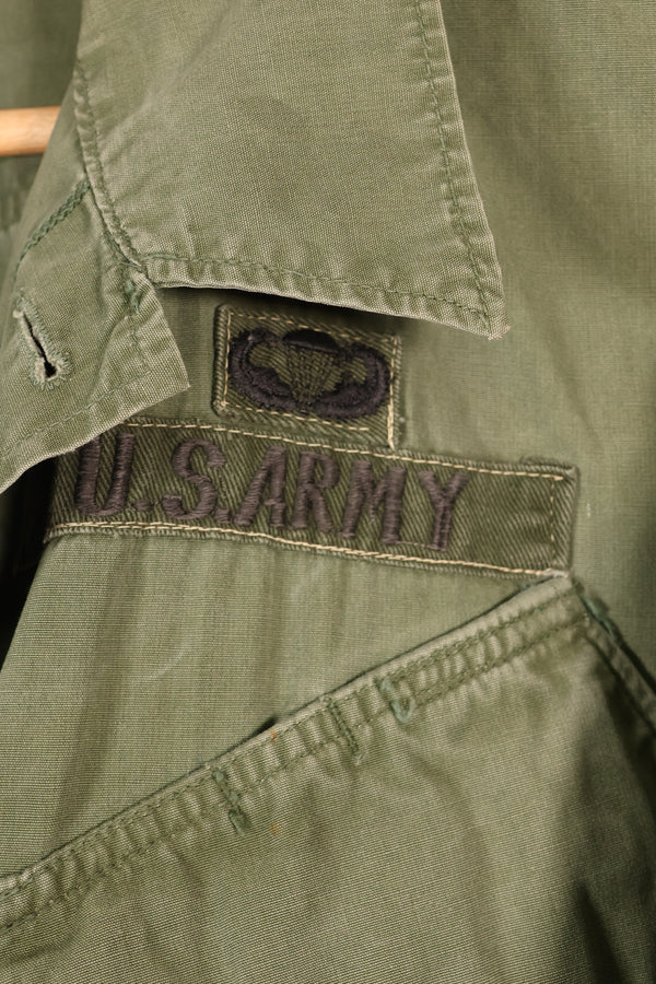 1967 Contract, M-R, U.S. Army, 3rd Model Jungle Fatigue Jacket, with Patches, Used