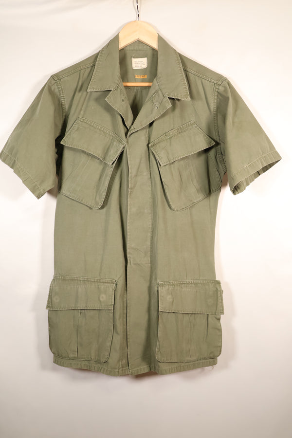 1966–67 Contract, S-R, Presumed USAF Issue, 3rd Model Jungle Fatigue Jacket, Short-Sleeve, Used