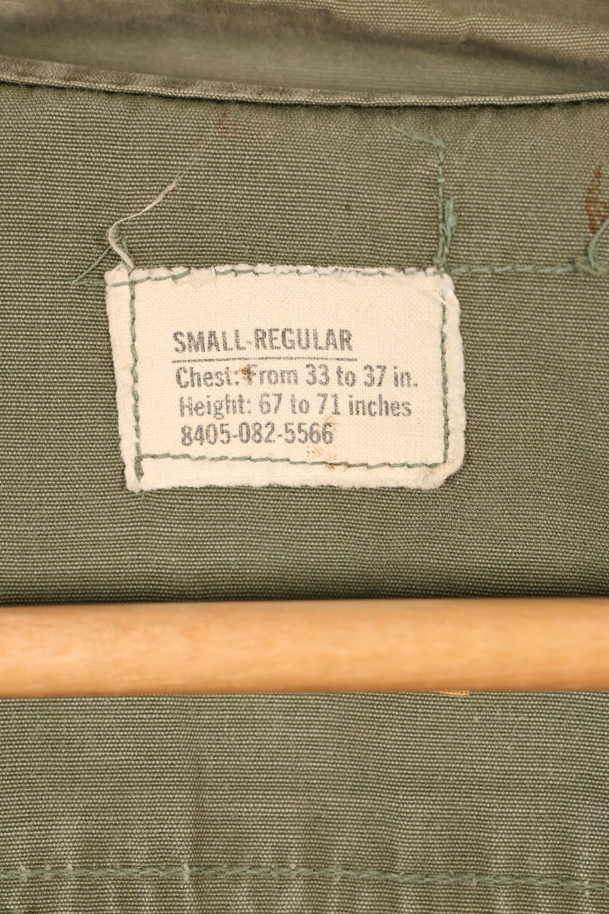 1966–67 Contract, S-R, Presumed USAF Issue, 3rd Model Jungle Fatigue Jacket, Short-Sleeve, Used